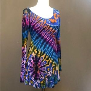 Tie Dye knit mini dress - boho - read info!